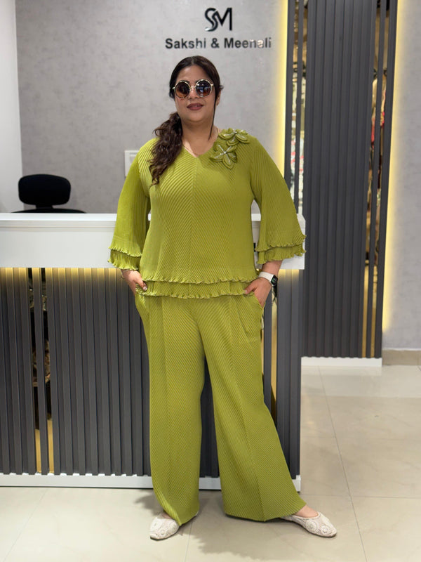 Pleated Appliqué Co-Ord Set