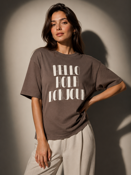 Oversized Slogan T-Shirt