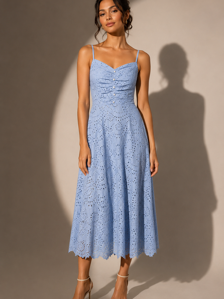Cotton Starpe Dress with smokey