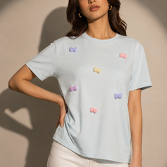 Floral Bow Relaxed Fit T-Shirt