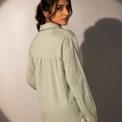 Embellished Embroidered Relaxed Fit Shirt