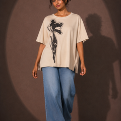 Oversized Floral Graphic T-Shirt