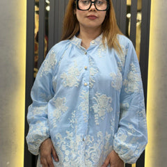 Embroidered Sheer Co-Ord Set