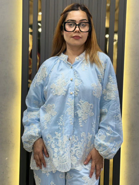 Embroidered Sheer Co-Ord Set