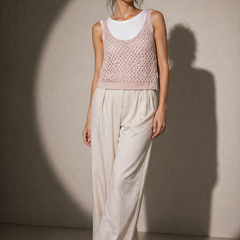 Open Knit Sleeveless Top