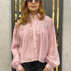 Lace-Detail Lightweight Shirt
