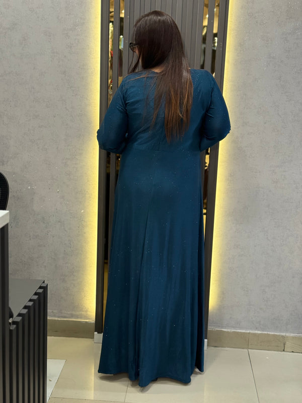 Embellished Waist Detail Flowing Maxi Dress
