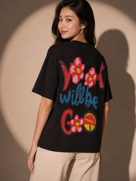 Oversized Cartoon Graphic T-Shirt