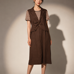 Layered Waistcoat Midi Dress