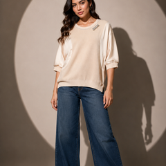 Textured Knit Blend Top
