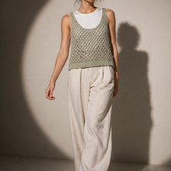 Open Knit Sleeveless Top