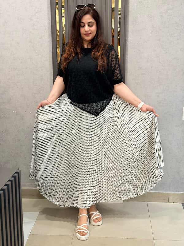 Sheer Lace Overlay Top