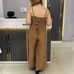 Embroidered Wide-Leg Jumpsuit