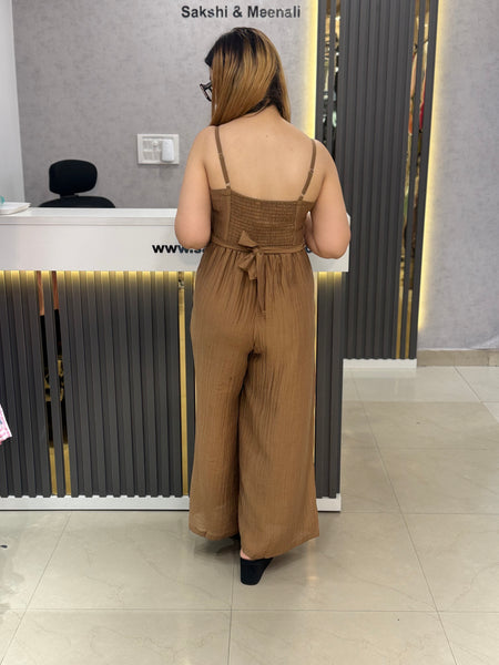 Embroidered Wide-Leg Jumpsuit