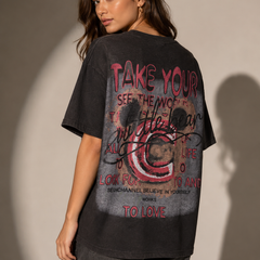 Oversized Teddy Graphic T-Shirt