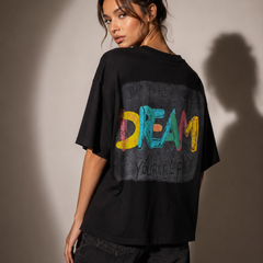 Graphic Patchwork Oversized T-Shirt