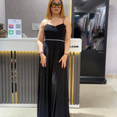 Fluid Maxi Dress with Lightweight Overlay