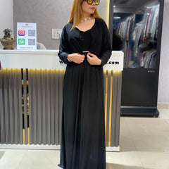 Fluid Maxi Dress with Lightweight Overlay