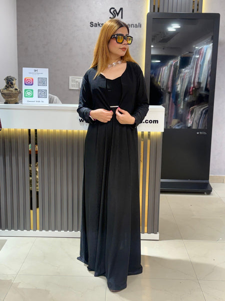 Fluid Maxi Dress with Lightweight Overlay