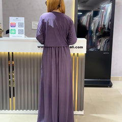 Fluid Maxi Dress with Lightweight Overlay