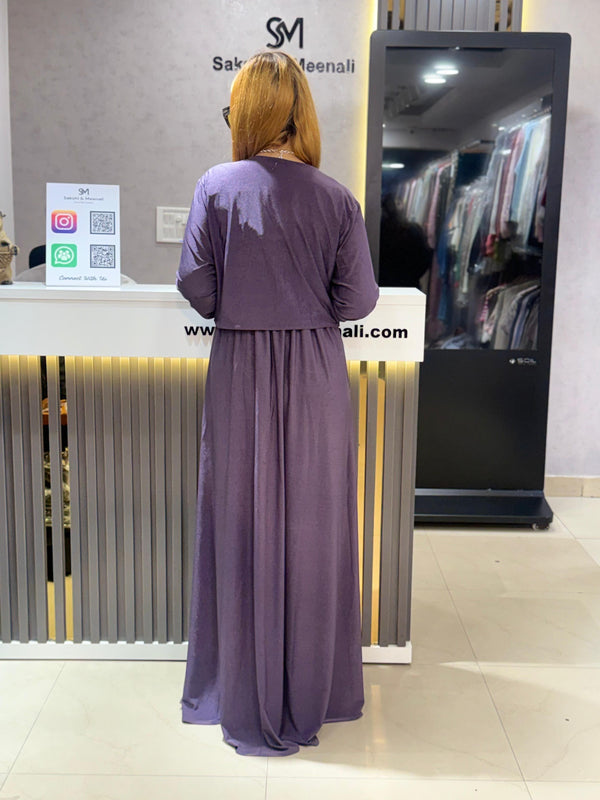 Fluid Maxi Dress with Lightweight Overlay