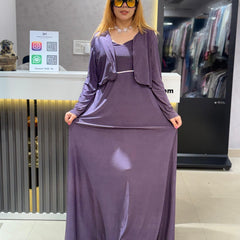 Fluid Maxi Dress with Lightweight Overlay