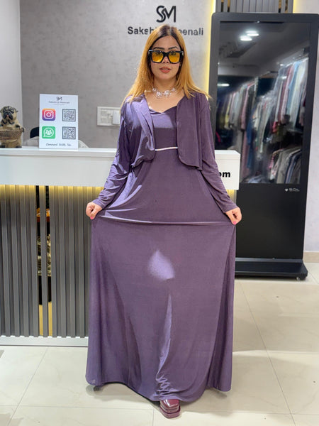 Fluid Maxi Dress with Lightweight Overlay