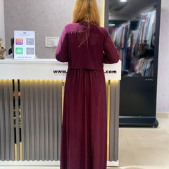 Fluid Maxi Dress with Lightweight Overlay