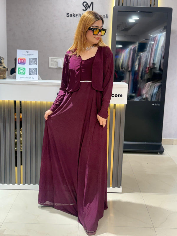 Fluid Maxi Dress with Lightweight Overlay