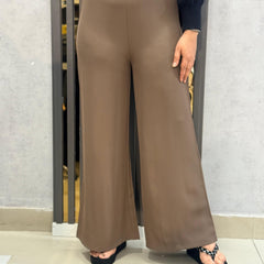 High-Rise Wide-Leg Trousers with Statement Belt