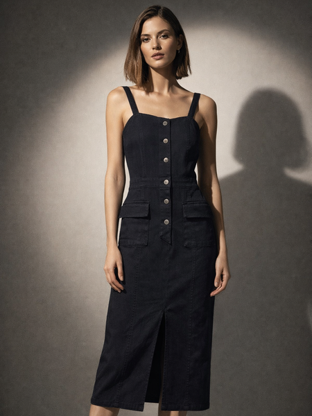 Utility Strap Midi Dress