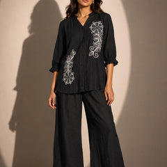 Embroidered Relaxed Co-Ord Set