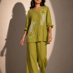 Embroidered Relaxed Co-Ord Set