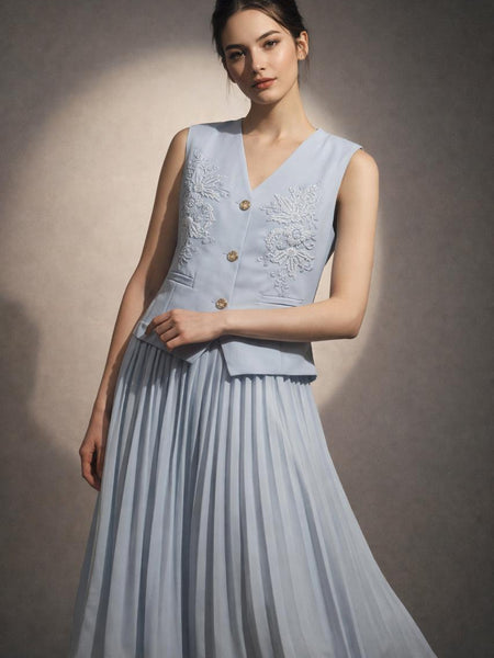 Structured Embellished Waistcoat Dress
